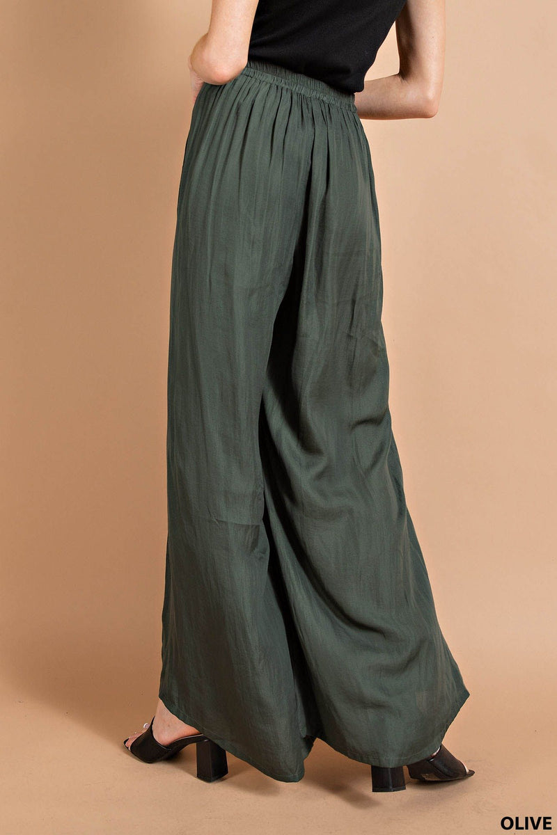 Satin flowy pants store