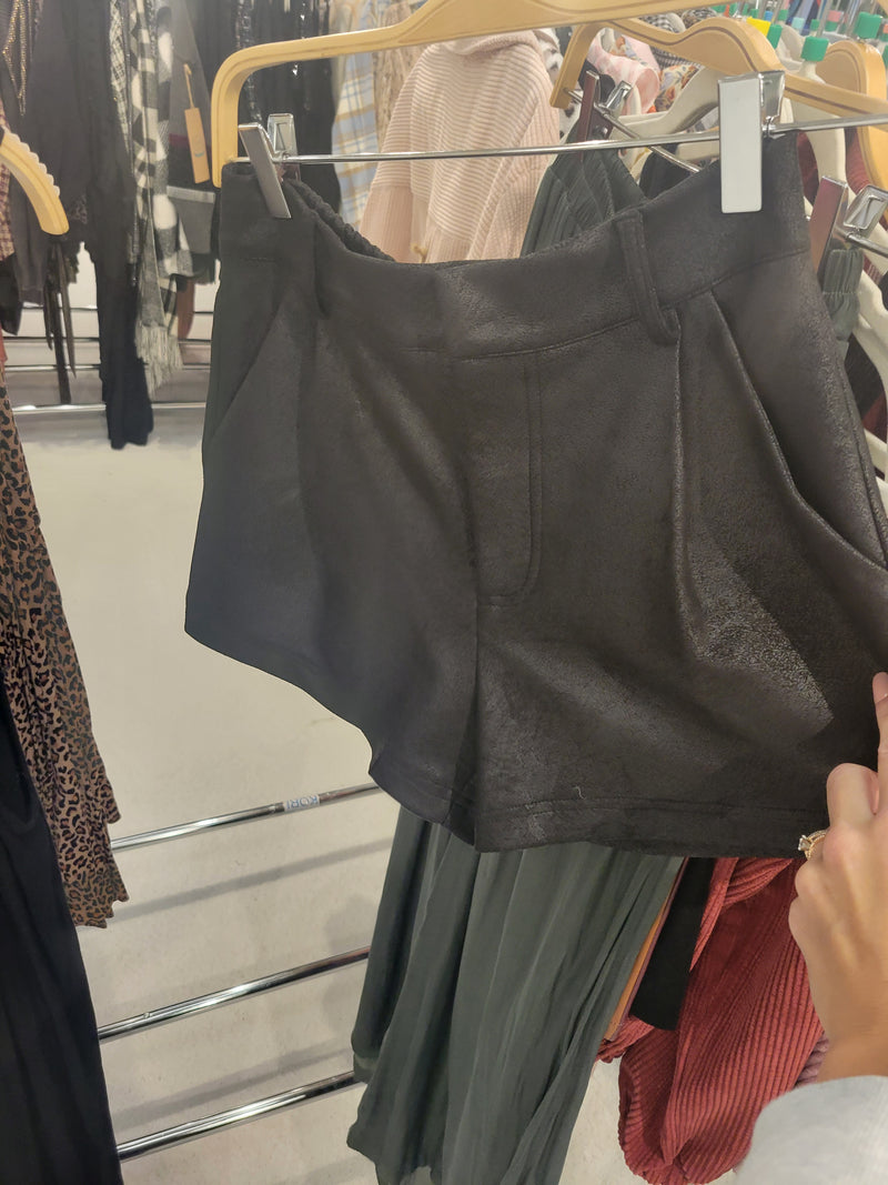 Carly soft faux leather shorts