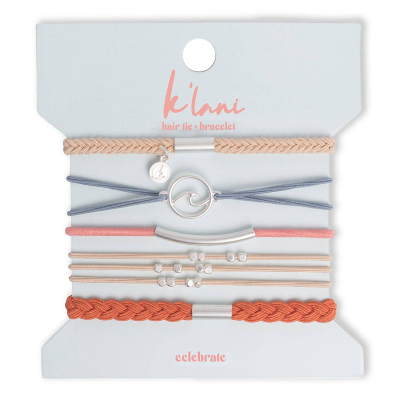 Celebrate hair-tie/bracelet set