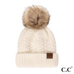 CC brand beanie hats with pom