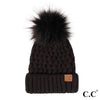 CC brand beanie hats with pom
