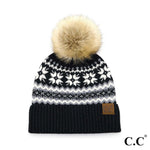 CC brand beanie hats with pom