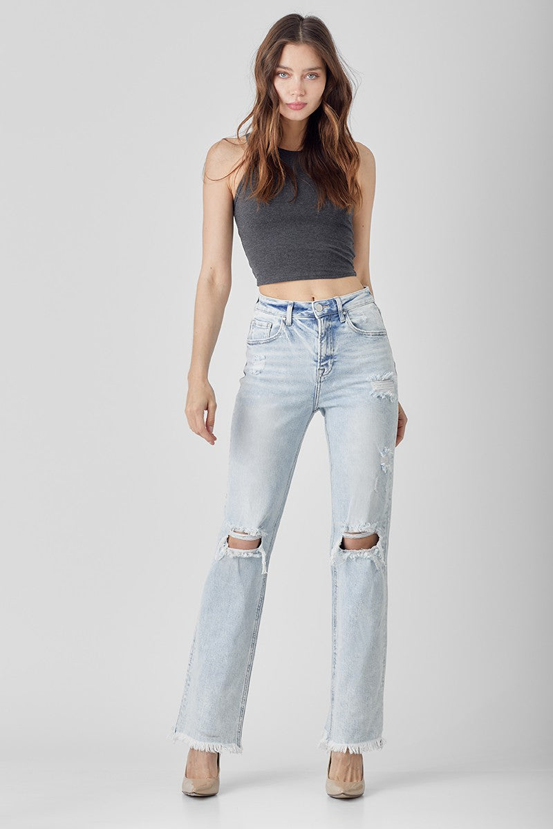 Anna Risen high rise straight leg jeans