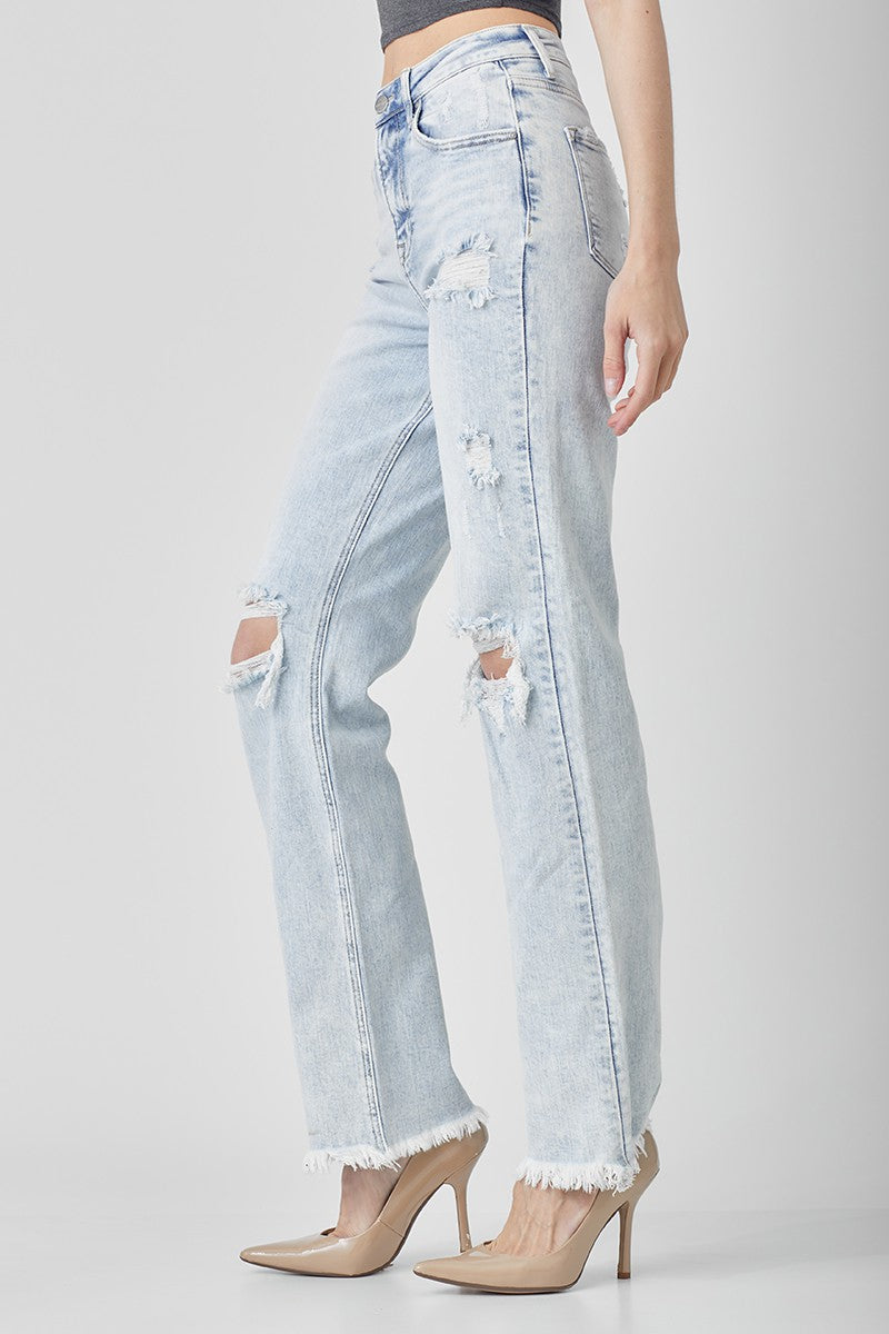 Anna Risen high rise straight leg jeans