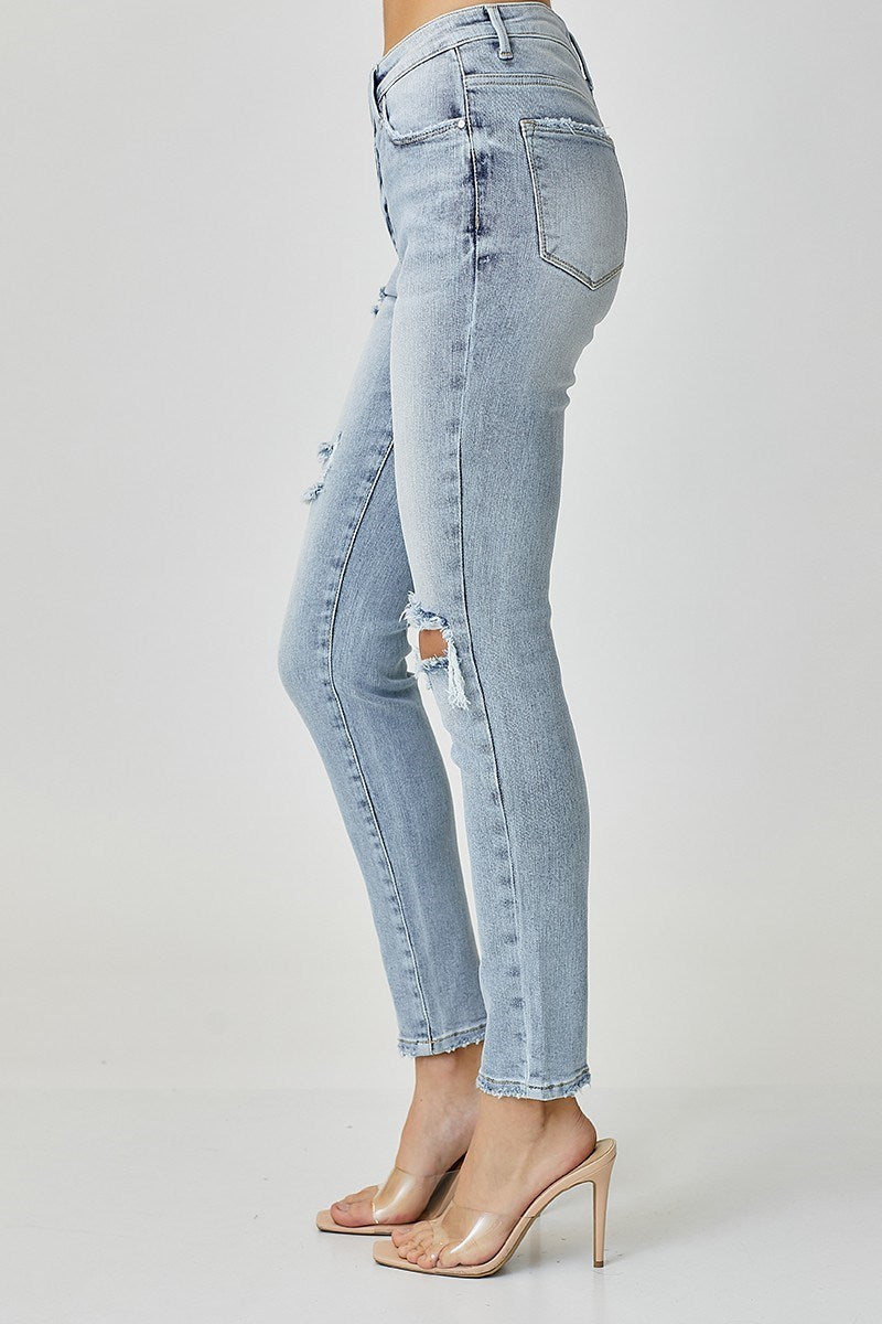 Khloe Risen high rise crossover jeans