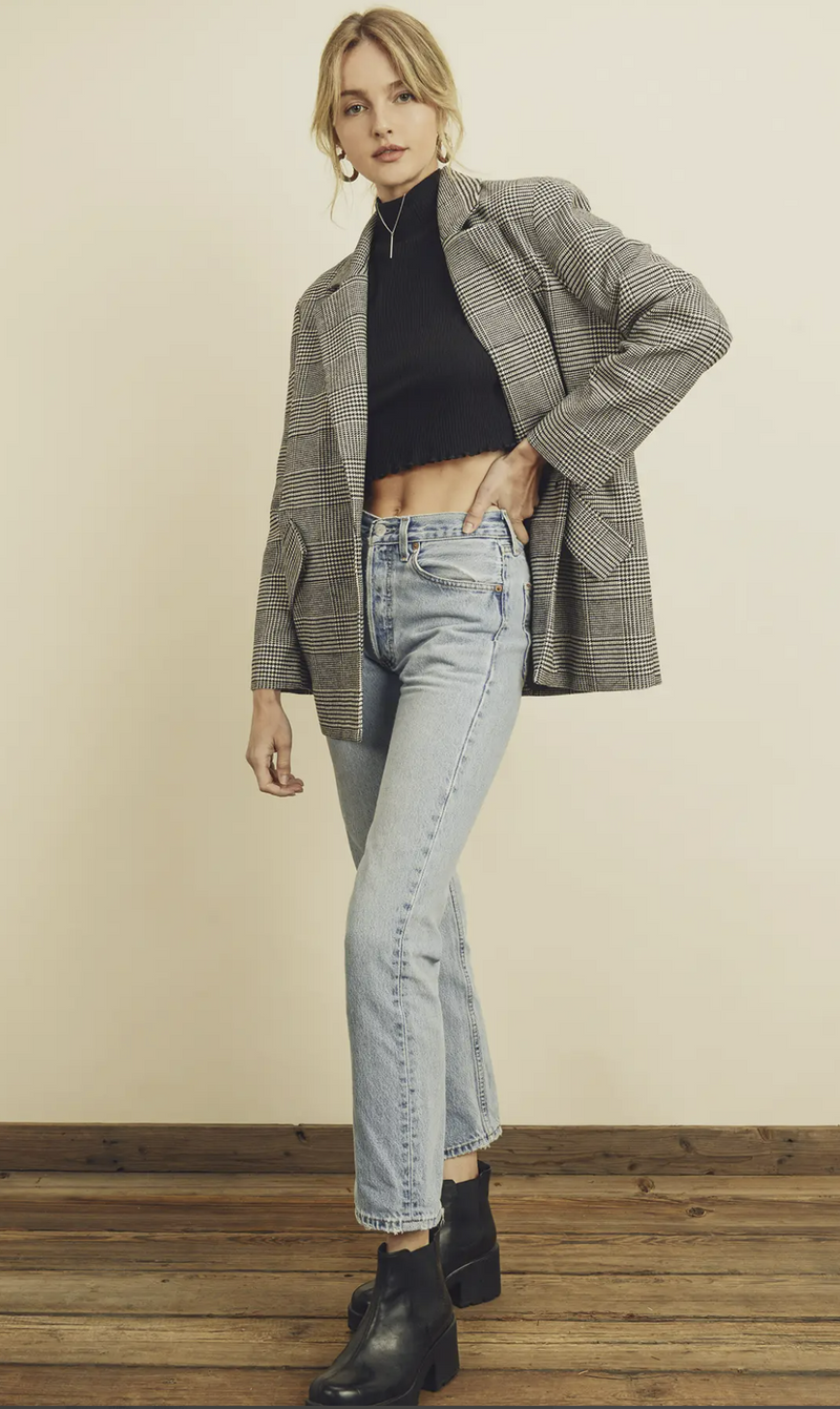 Arianna plaid boyfriend blazer/jacket