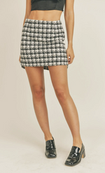 Lesley houndstooth mini skirt