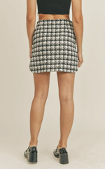 Lesley houndstooth mini skirt