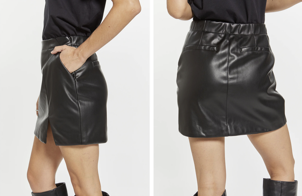 Madilyn leather mini skirt
