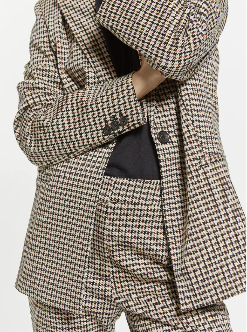 Tana houndstooth pattern blazer