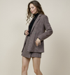 Nessa plaid double breast blazer