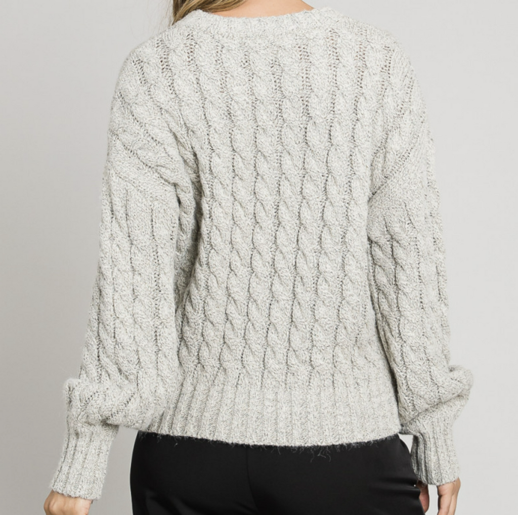 Erin plush cable knit sweater