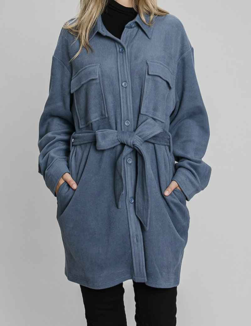 Abbie soft corduroy shirt jacket