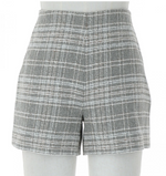 Brit tweed plaid shorts