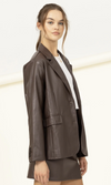 Andrea faux leather blazer