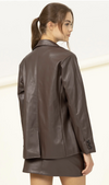 Andrea faux leather blazer