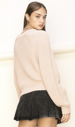 Allie balloon sleeve knit sweater