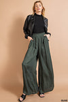 Kaitlyn flowy satin dress pants