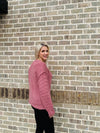Violet balloon sleeve knit sweater