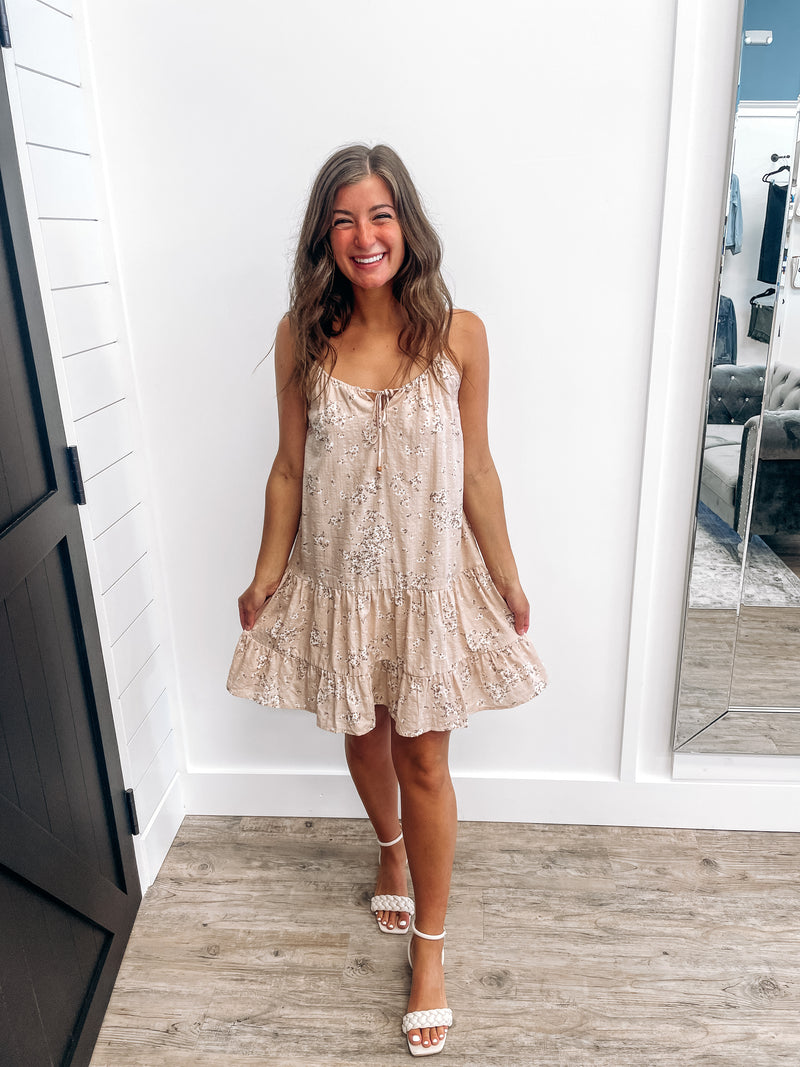 Melissa floral tiered mini dress