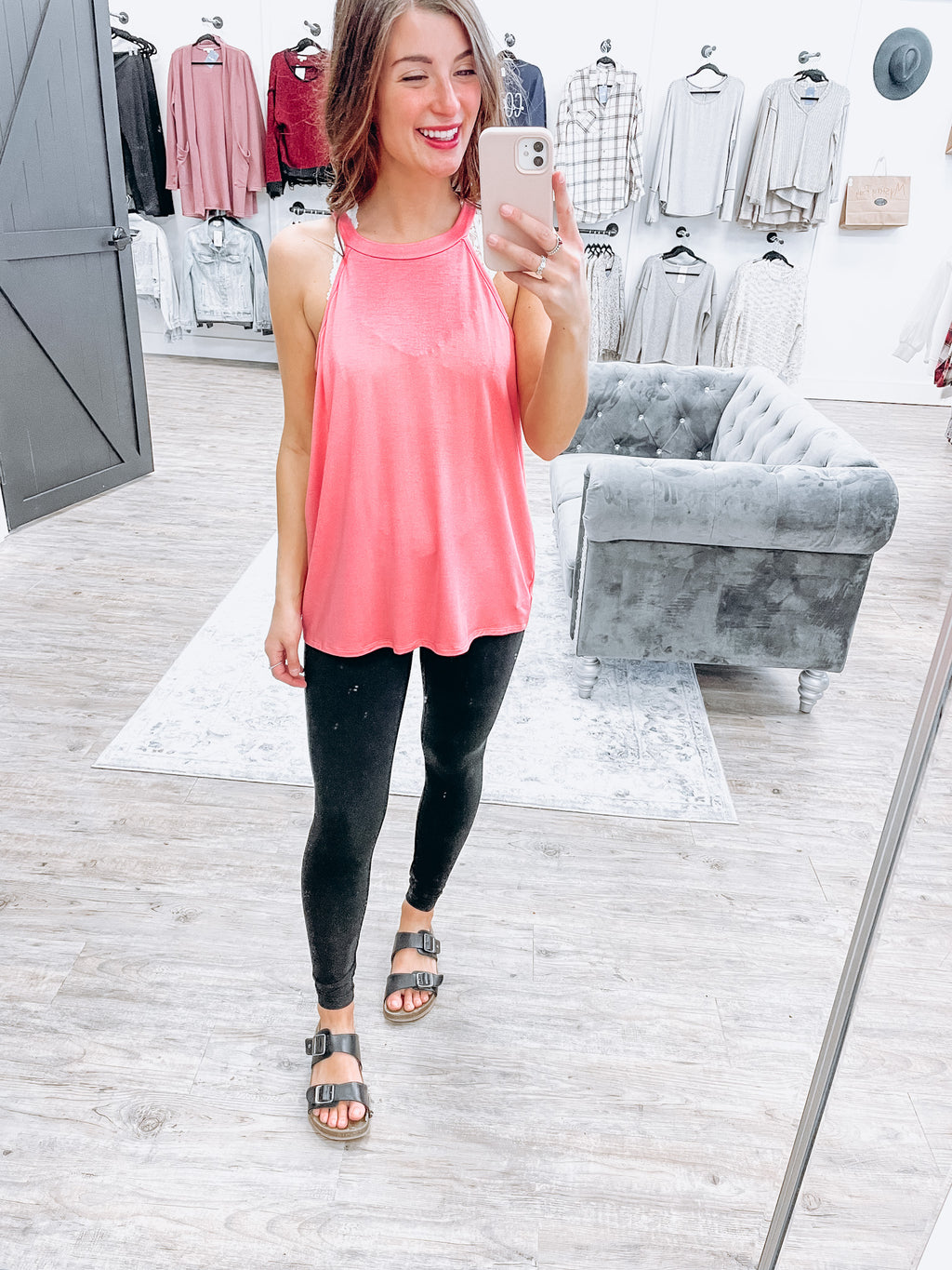 Jenna pink tank