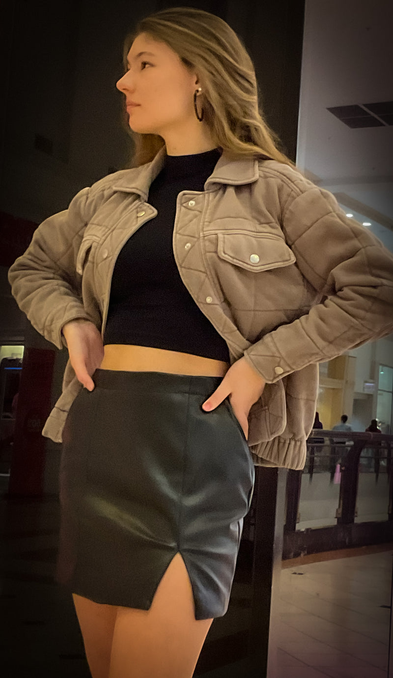 Madilyn leather mini skirt