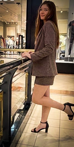 Nessa plaid double breast blazer