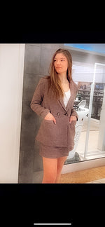 Nessa plaid double breast blazer