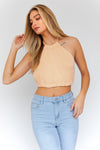 Billie halter ribbed crop top