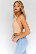 Billie halter ribbed crop top