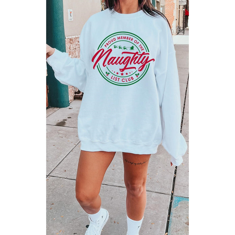 Proud Member Naughty List Club Oversize Sweatshirt
